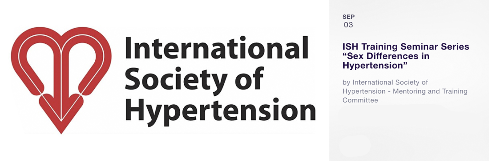 International Society of Hypertension Training Seminar Series “Sex Differences in Hypertension”